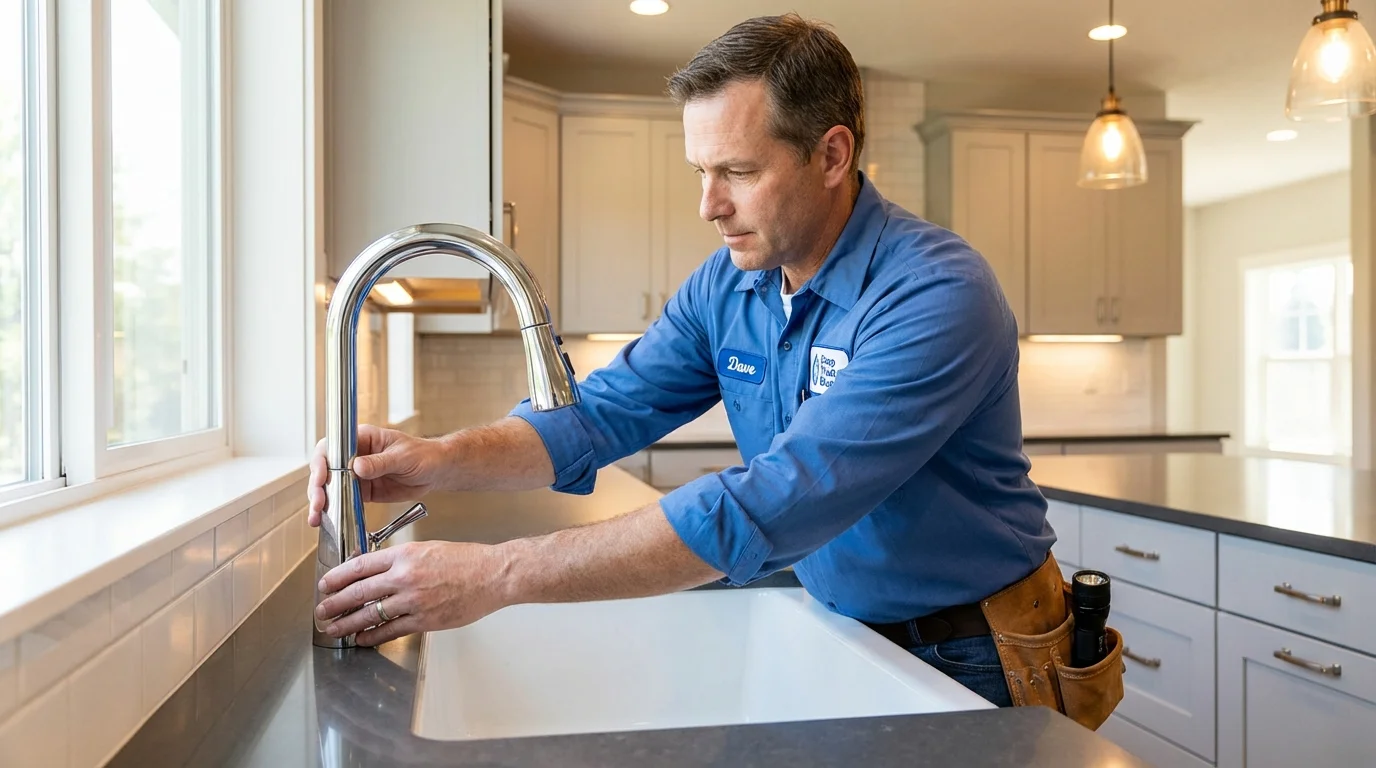 Kitchen faucet installation by Johns Plumbing LLC in Hagaman